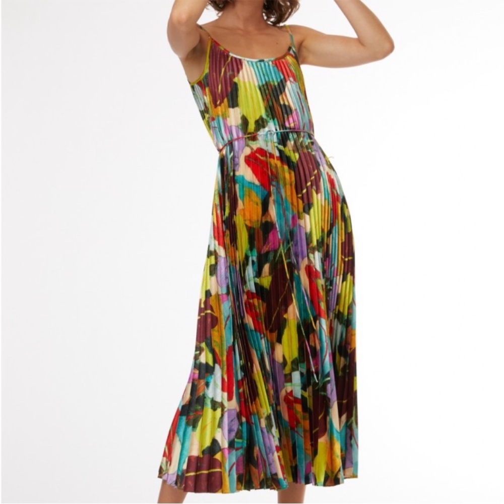 Gorman X Rebekah Callaghan Broad Leaf pleated dress / AUS8/ US4